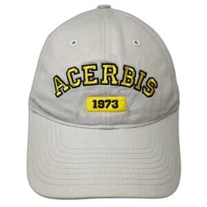 Acerbis Snapback Beige Yellow Black One Size Hat 1973 Embroidered Logo Cotton